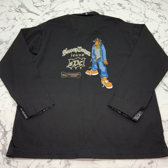 Men's Snoop Dogg Black Casual Denim Jacket